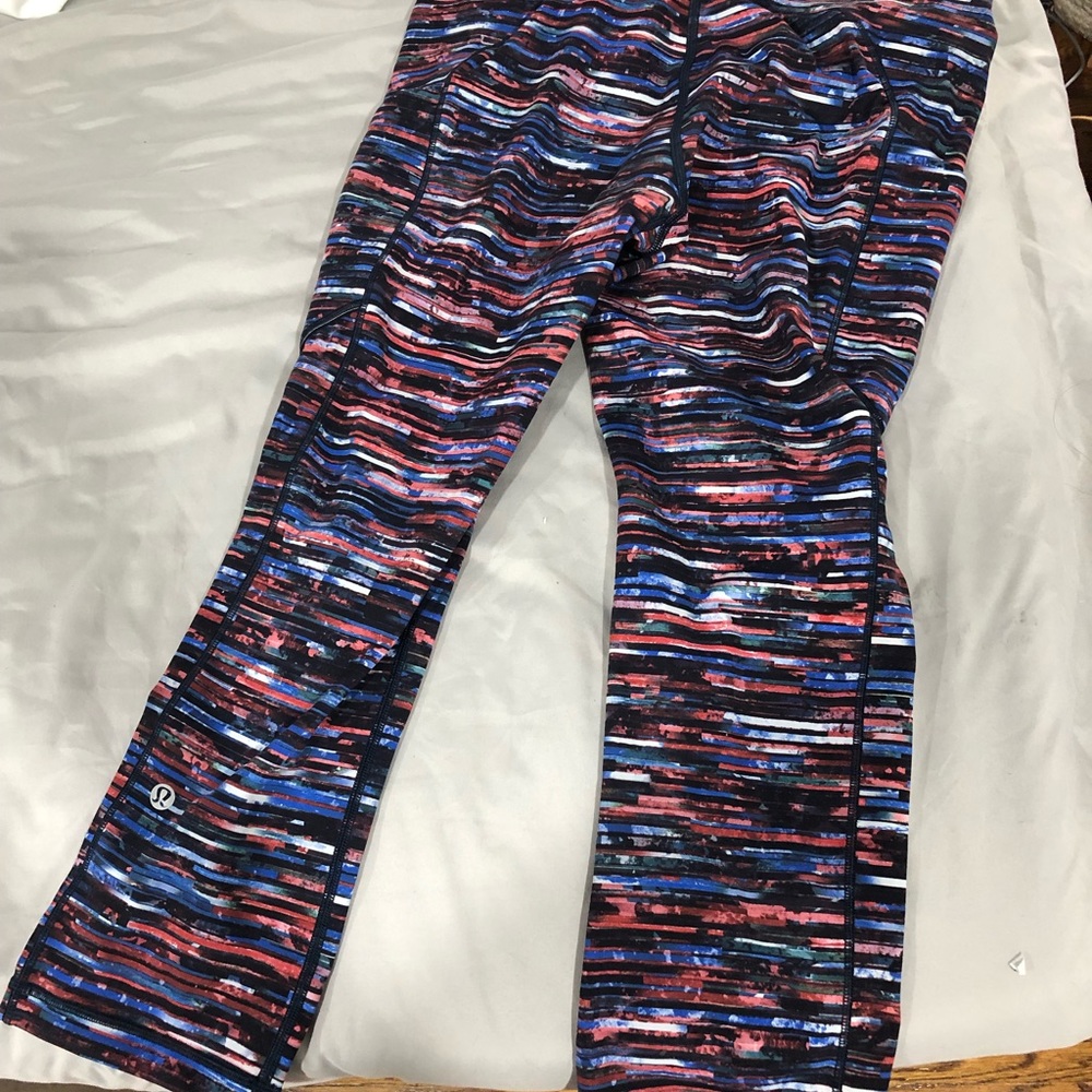 Lululemon multi-colored cropped leggings